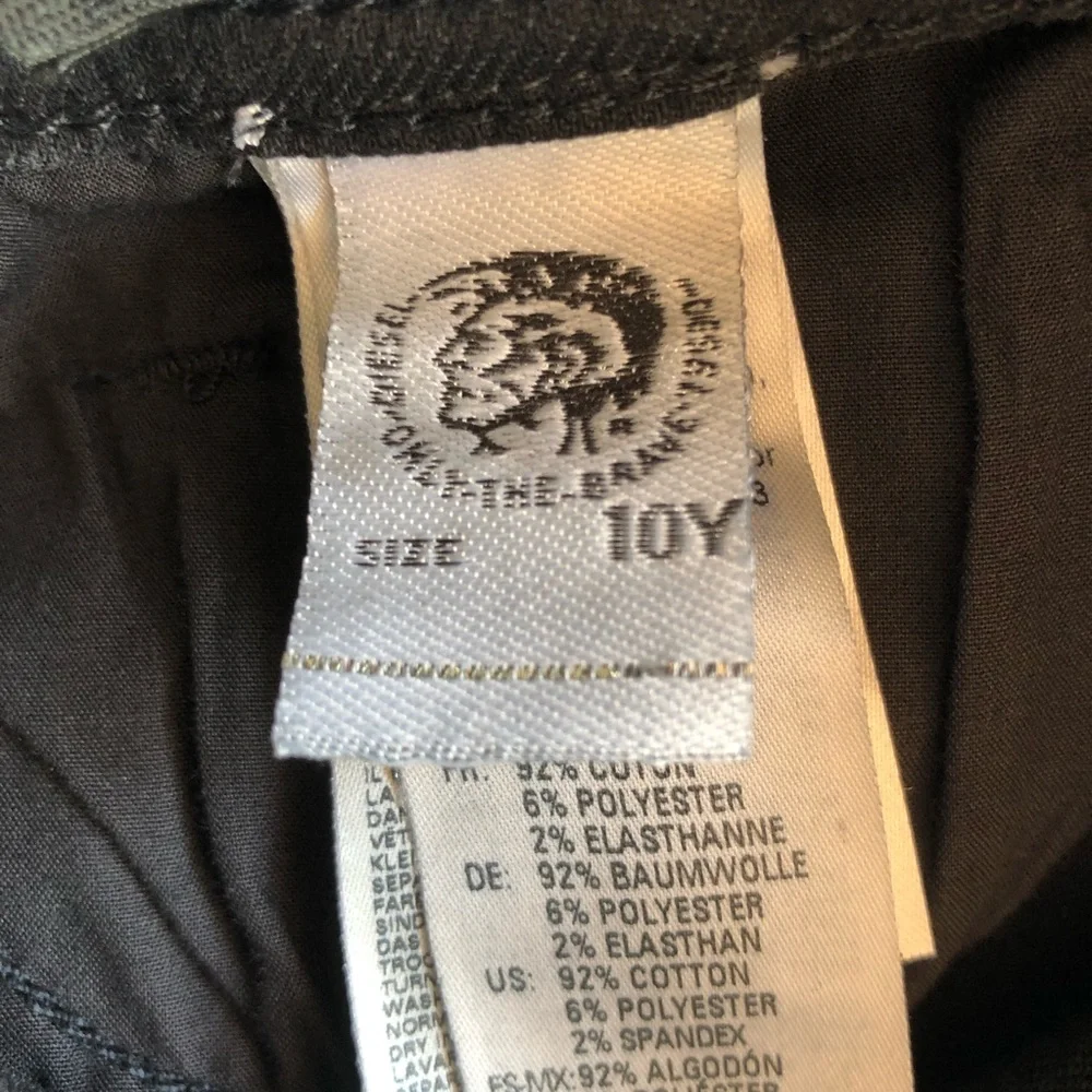 Diesel Industry Sleenker-J-N Slim Black Denim Jeans Pants Boys Kids Size 10Y
